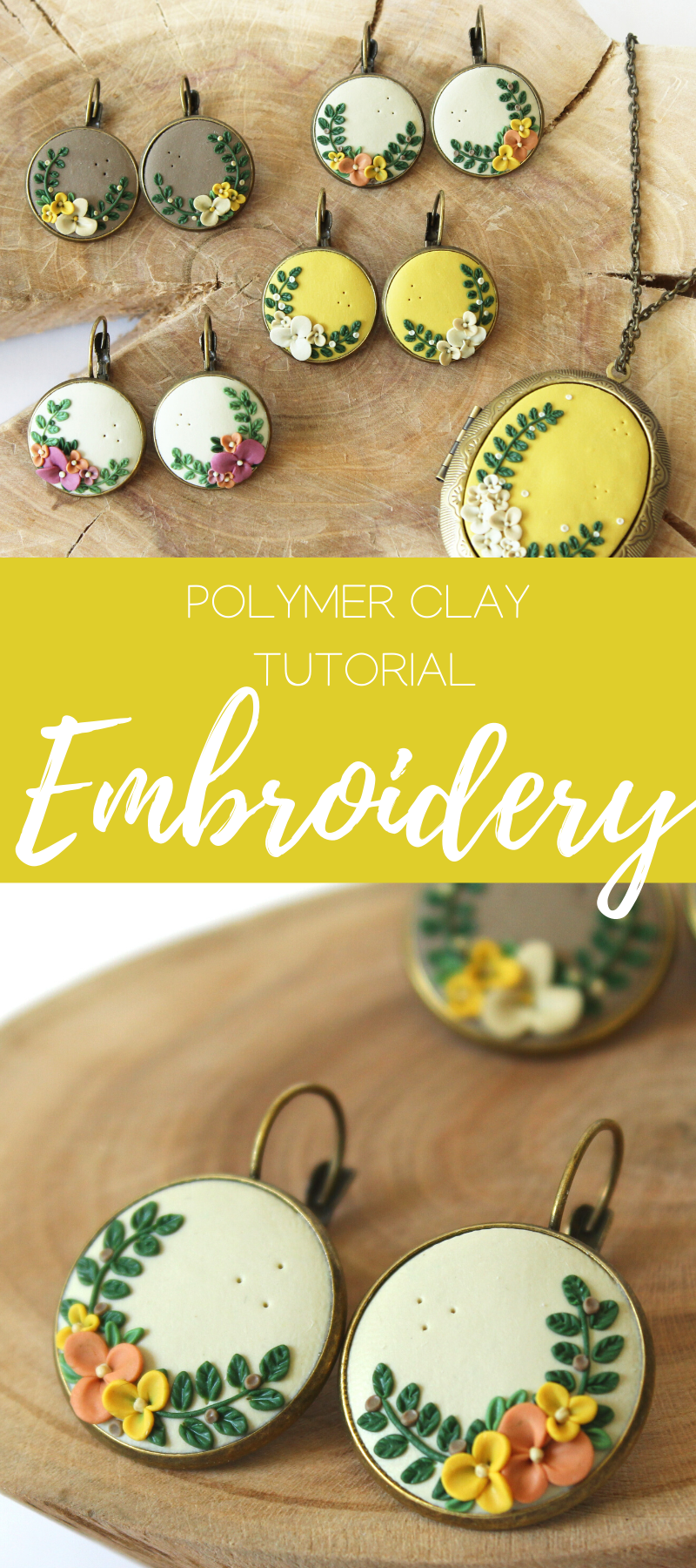 Really Pretty 3D Polymer Clay Flower Earrings Tutorial / The Beading Gem