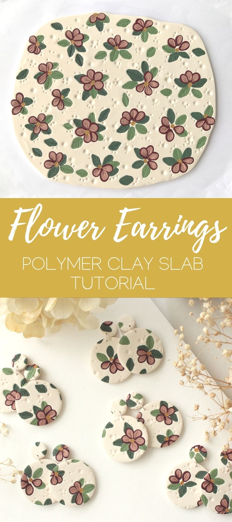 VIDEO: Easy Polymer Clay Flower Earrings