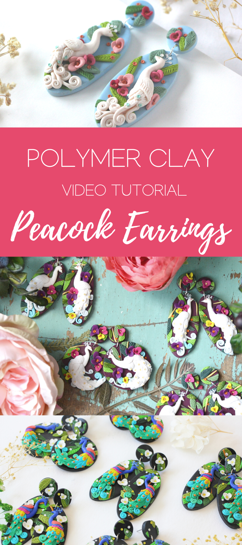 VIDEO: Polymer Clay Slab Earrings